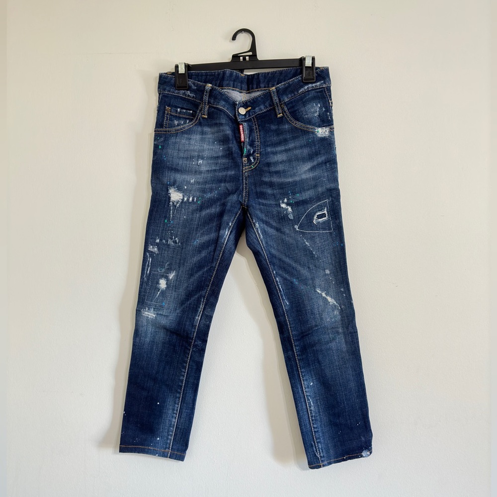 DSQUARED2 Women's Paint Cropped Jeans
